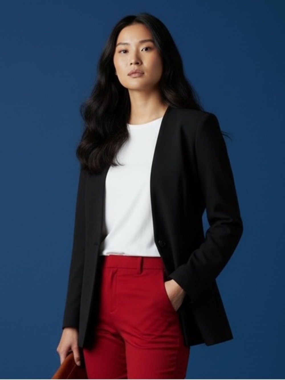 SPANX Sleek Black Open-Front Blazer